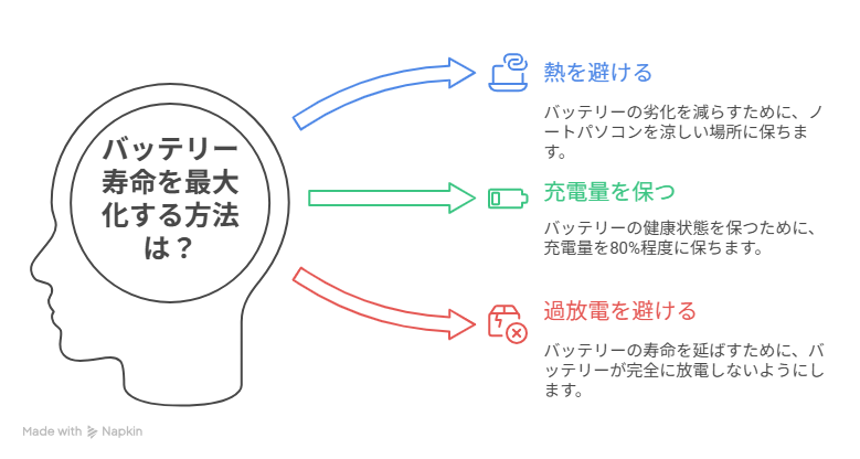 バッテリーを長持ちさせるための3つのポイント